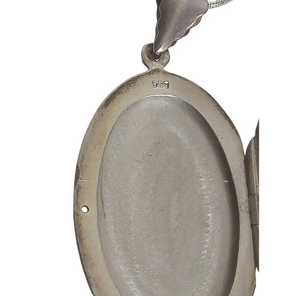 Vintage Sterling Silver Locket Choker Necklace READ - Picture 4 of 8